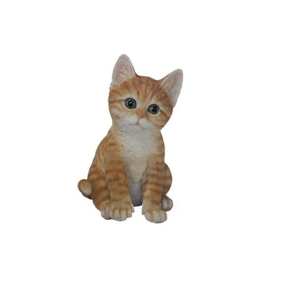 Hi-Line Gift Ltd Tabby Cat Figurine, Orange