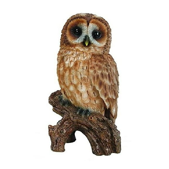 Hi-Line Gift Ltd Tawny Owl on Stump, 675"