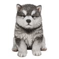 thumbnail image 1 of Hi-Line Gift Malamute Puppy Sitting Statue, Brown, 1 of 8