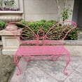 thumbnail image 1 of Hi-Line Gift Metal Butterfly Bench Metal Butterfly Pink, 1 of 9
