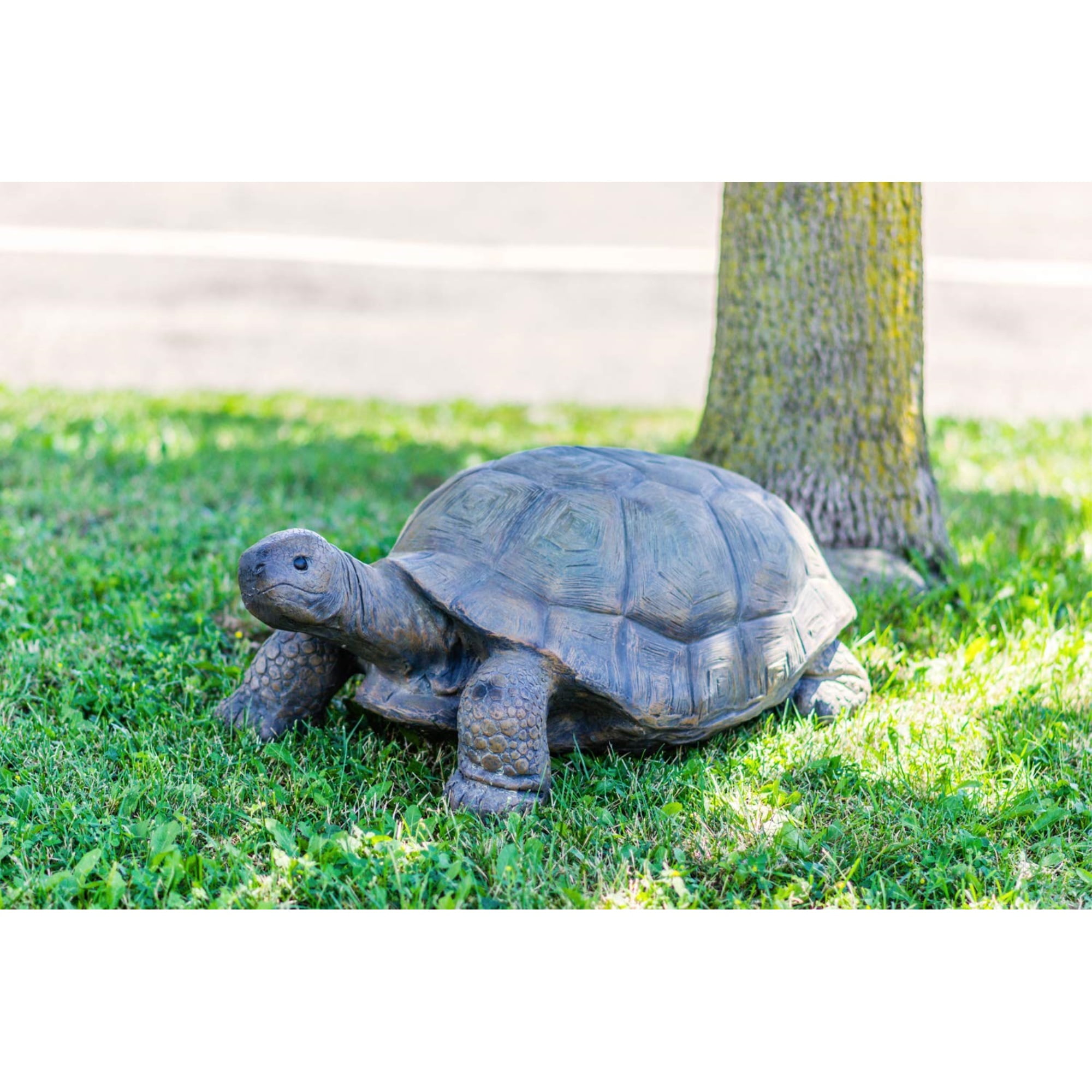 Large Brown Resin Turtle Garden Sculpture