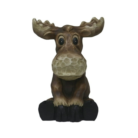 Hi-Line Gift Ltd. Sitting Moose Garden Statue Decor