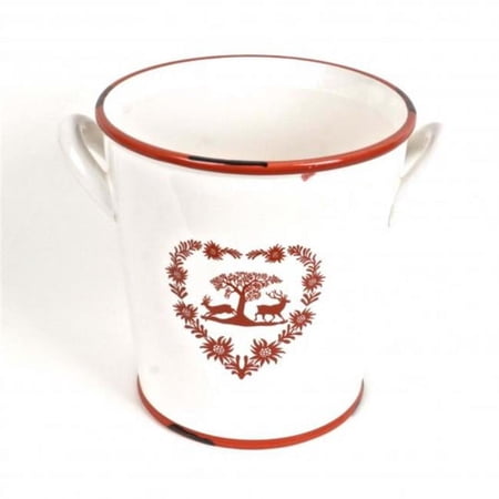 Hi-Line Gift TN12-0002 Contemporary Ceramic Flower Pot, Deer Collection - Large