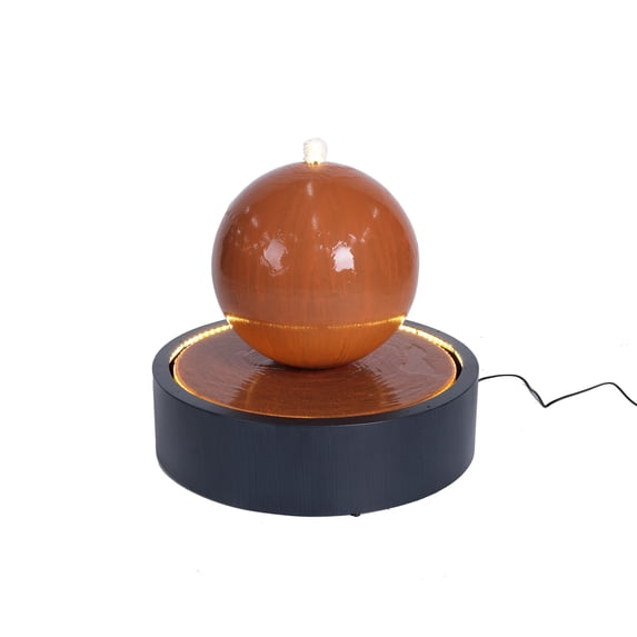 23.5" Pre-Lit Two Toned Ball Fountain with Strip Light LED