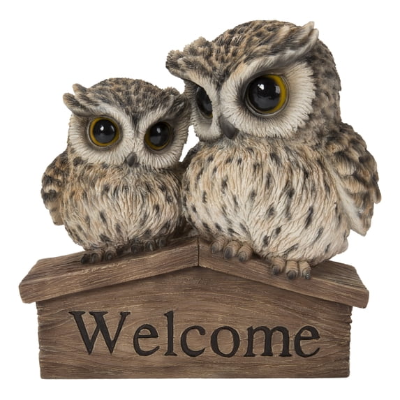 Hi-Line Gift Welcome Animal Durable Polyresin Wooden Sign