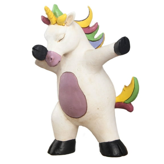 Hi-Line Gifts 10" Unicorn Dabbing Outdoor Garden Statue