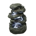 thumbnail image 1 of 11" LED Lights Five Level Rocks Outdoor Garden Fountain, 1 of 3