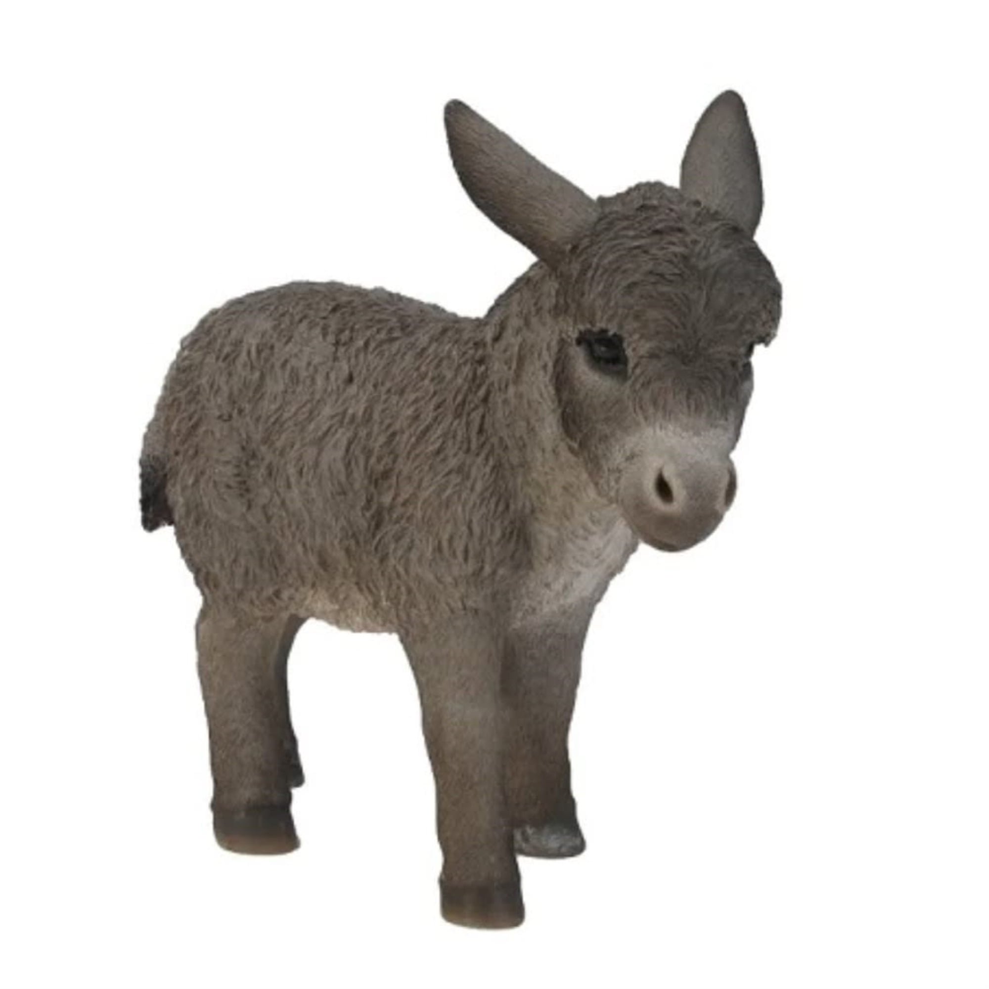 Hi-Line Gift Ltd 87974-C Standing Grey Donkey Looking Right Statue