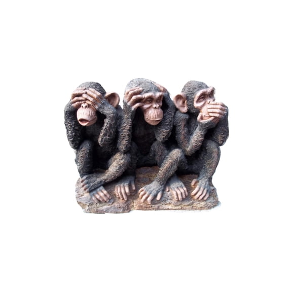 Hi-Line Gifts 16" Three Wise Monkeys Outdoor Garden Statue