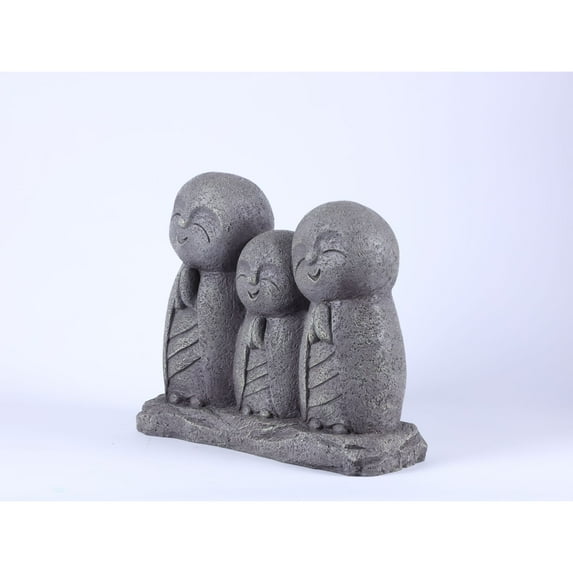 Hi-Line Gifts 17.5" Lucky Japanese Jizo Family Praying Outdoor Garden Statue