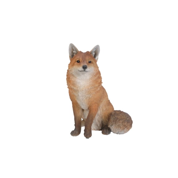 Hi-Line Gifts 19.25" Sitting Adult Fox Outdoor Garden Statue
