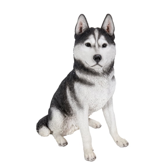 Hi-Line Gifts 20" Sitting Siberian Husky Outdoor Garden Statue
