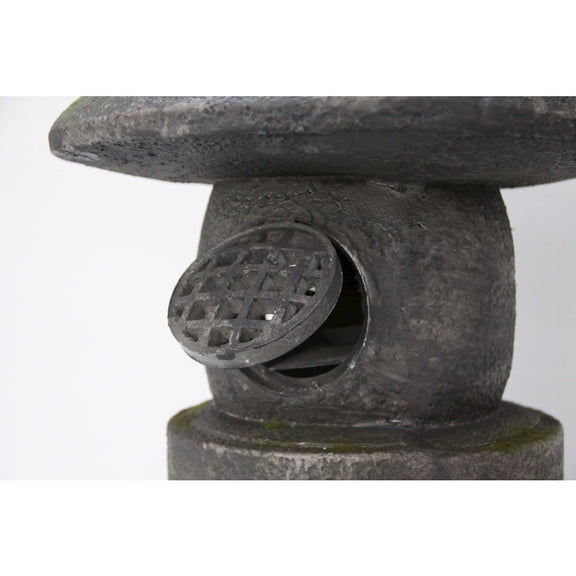 Hi-Line Gift Ltd. Grey Stone Pagoda Lantern