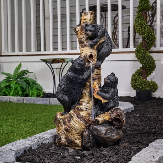 29IN BLACK BEARS CLIMBING FOUNTAIN
