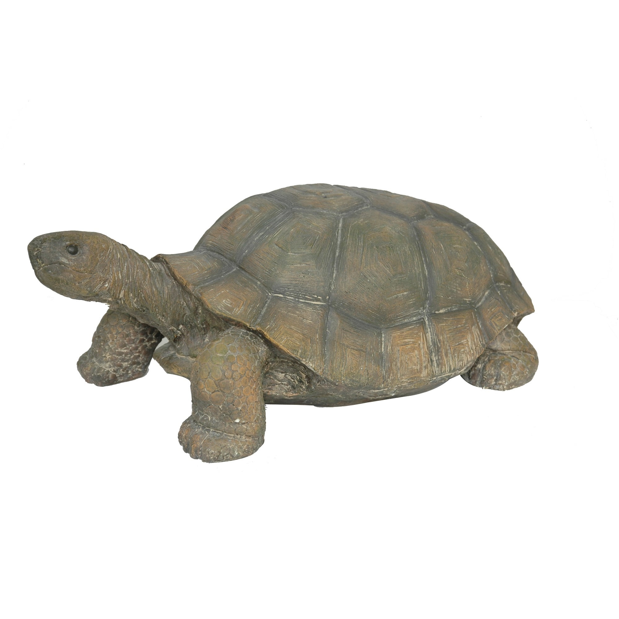 30.5" Brown and Gray Resin Turtle Garden Statue