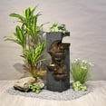 thumbnail image 1 of Hi-Line Gifts LED Lighted Stacking Bowls  Outdoor Water Fountain - 36.25", 1 of 5