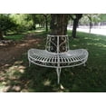 thumbnail image 1 of 4' Solid White Home Furniture Collections Semi-Circle Tree-Wrap Bench, 1 of 6