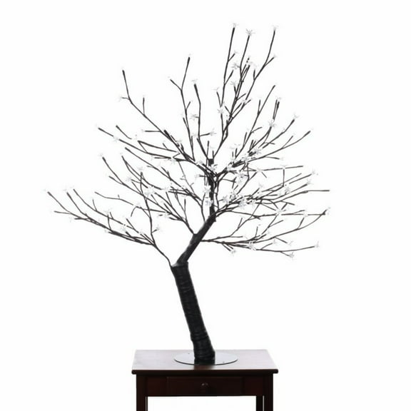 Hi-Line Gifts 47.25" Pre-Lit Cherry Blossom Outdoor Artificial Tree, LED White Lights