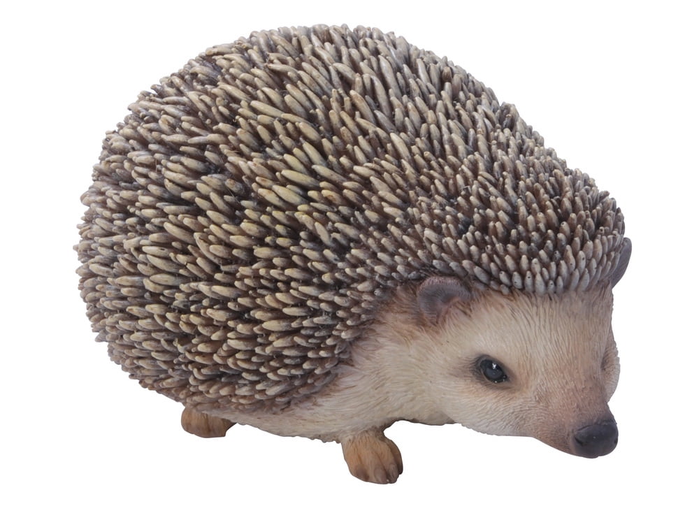 Realistic Brown Resin Sitting Hedgehog Garden Statue