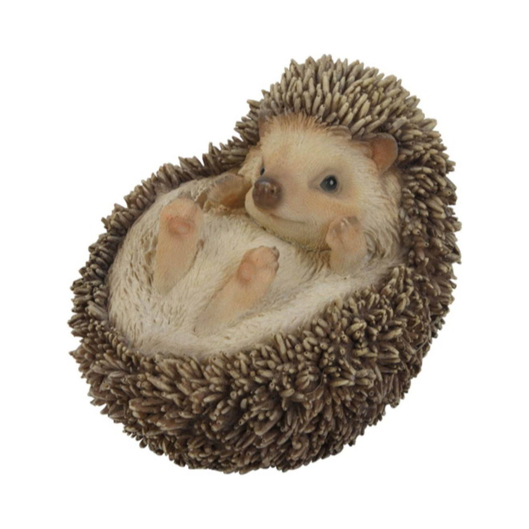 Small Brown Polyresin Hedgehog Garden Statue
