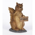 thumbnail image 1 of Hi-Line Gifts 9.25" Squirrel Holding Go Away Sign Outdoor Garden Statue, 1 of 5