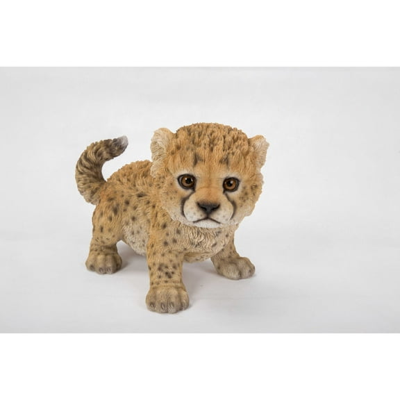 Hi-Line Gifts Cheetah Cub Outdoor Garden Statue - 10.5"