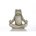 thumbnail image 1 of Hi-Line Gifts Frog In Lotus Position Outdoor Garden Statue - 12.25" - Gray, 1 of 3