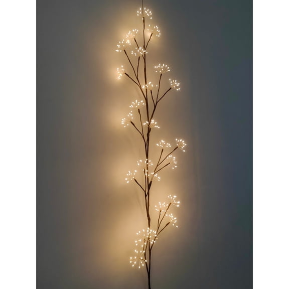 Hi-Line Gifts LED Lighted Artificial Floral Christmas Wall Branch - 5.75'