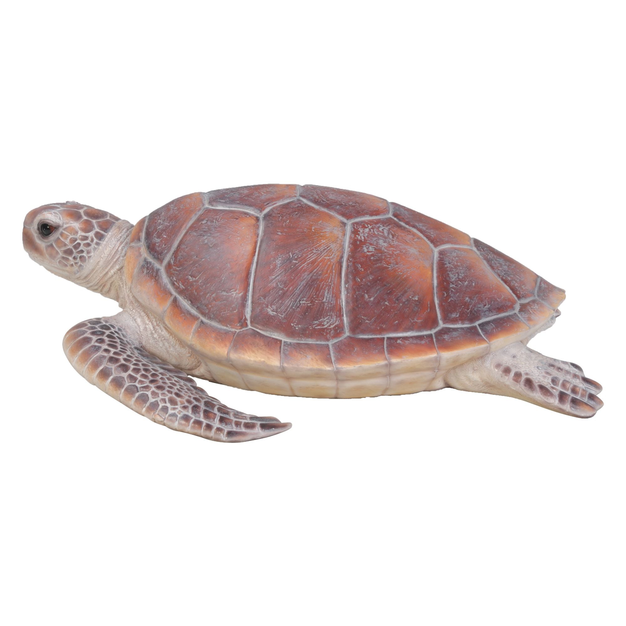 Large Realistic Driftwood Sea Turtle Polyresin Garden Statue