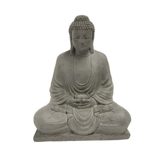 Hi-Line Gifts Meditating Sitting Buddha Outdoor Garden Statue - 18.75"