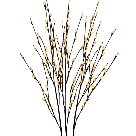 Hi-Line Gifts Pre-Lit Pussywillow Outdoor Artificial Tree - 50" - Warm White Lights