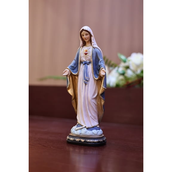 Hi-Line Gifts Sacred Heart Standing Mary Figurine with Open Hands - 12"