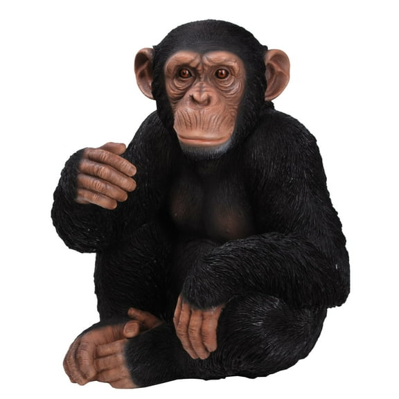 Hi-Line Gifts Sitting Chimpanzee Outdoor Garden Statue - 21"