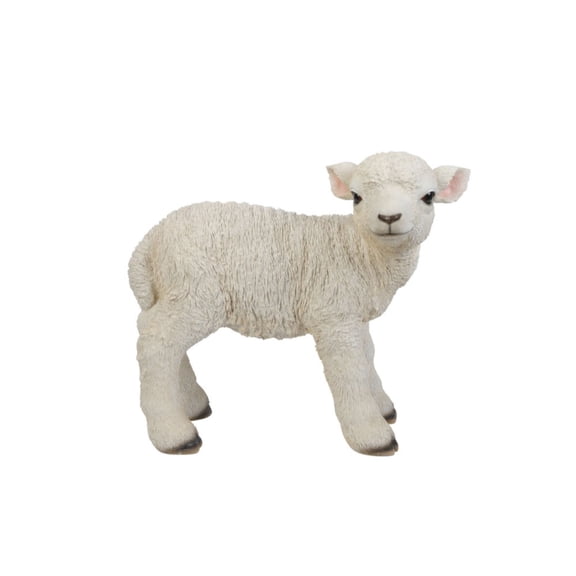 Hi-Line Gifts Standing Lamb Outdoor Garden Statue - 20"