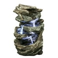 thumbnail image 1 of Hi Line Log and Stone Waterfall Fountain with LED Light, Durable Polyresin, Indoor/Outdoor Use, 1 of 2