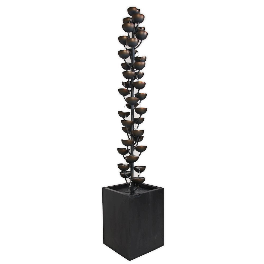 Hi-Line Gift Ltd. Tall Multi Level Water Tier Zinc Metal Stacked