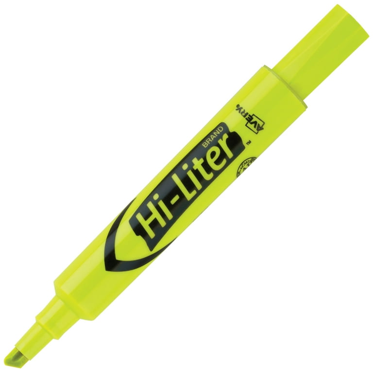 Desk Highlighters, Fluorescent Yellow Ink, Chisel Tip, Yellow Barrel, Dozen Desk Highlighters, Fluorescent Yellow Ink, Chisel Tip, Yellow Barrel, Dozen