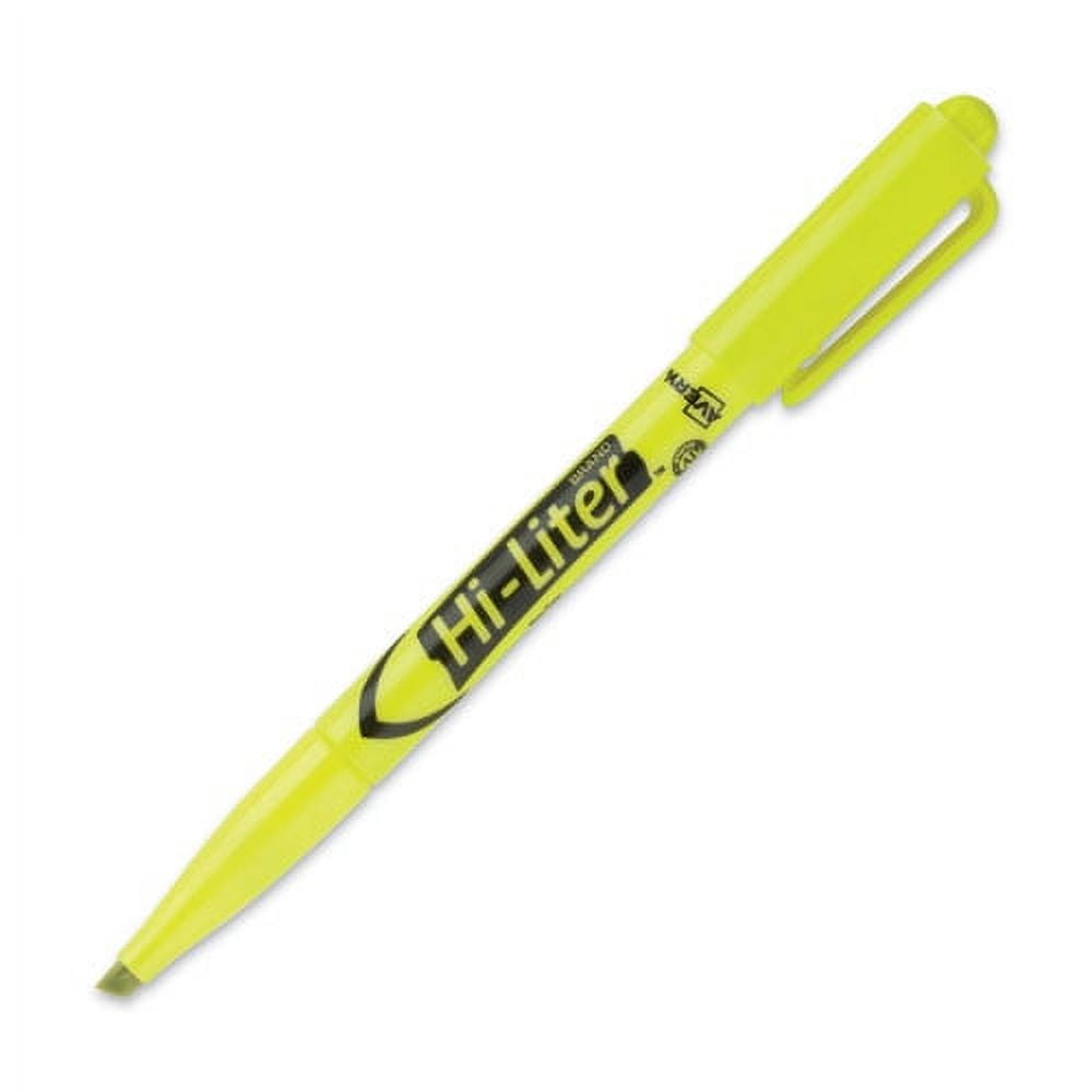 "Hi-Liter Pen-Style Highlighters, Fluorescent Yellow Ink, Chisel Tip, Yellow/black Barrel, Dozen | Bundle of 10 Dozen"
