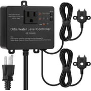 Ortis Adjustable Float Switch, Stainless Steel Sensors, 110/220V, Black, for Sump, Fish & Water Tanks