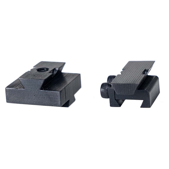 Hi-Lux Optics Malcolm Rimfire Rifle Mounting Base, 3/4in Tube Externally Adjustable Scopes, Posa&Crescent Cut, Matte Black, Small