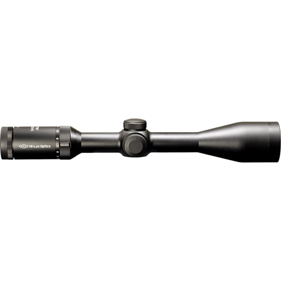 Hi-Lux Optics Sporter 3-12x44mm Rifle Scope, 1in Tube, Side Focus, 1/4 MOA Capped Turrets, Mil Dot Reticle, Matte Black