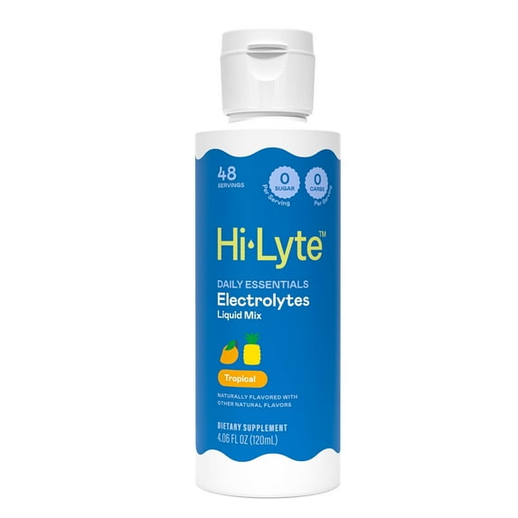 Hi-Lyte Daily Essentials Electrolytes Liquid Mix Tropicals 48 Servings