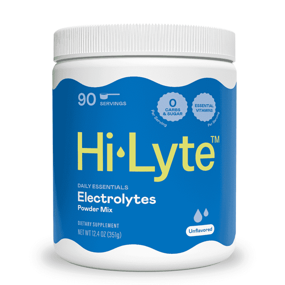 Hi-Lyte Daily Essentials Electrolytes Powder Mix Unflavored 90 Servings