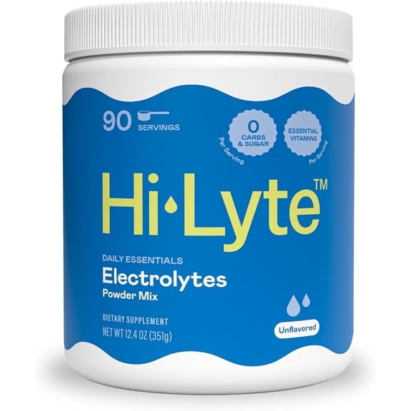 Hi-Lyte Electrolytes Powder Mix Lime Cucumber Mint Hydration Drink | Daily Essentials | 90 Servings