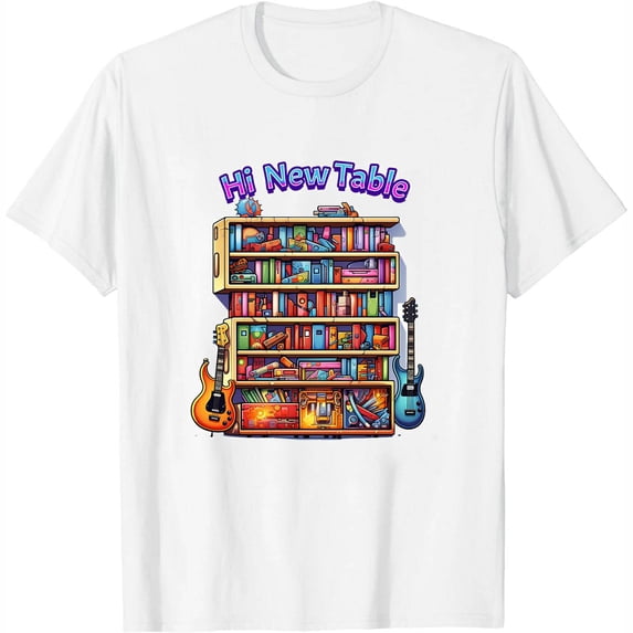 Hi New Table Back to School Gifts Women's Fashion T-shirt | Soft and Breathable Women's Short Sleeve Shirt