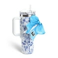 thumbnail image 1 of Hi Peach Layne 40 oz Blue Toile Beauty Insulated Tumbler with Nail File, 1 of 11