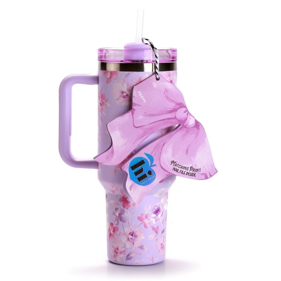 Hi Peach Layne 40oz Purple Beauty Insulated Tumbler with Nail File