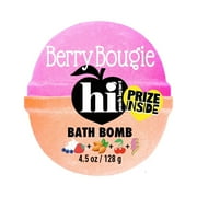 Hi Peach Layne Berry Bougie Hot Pink and Peach Bath Bomb with Prize, Bergamot and Amber Scent, 4.5 oz.