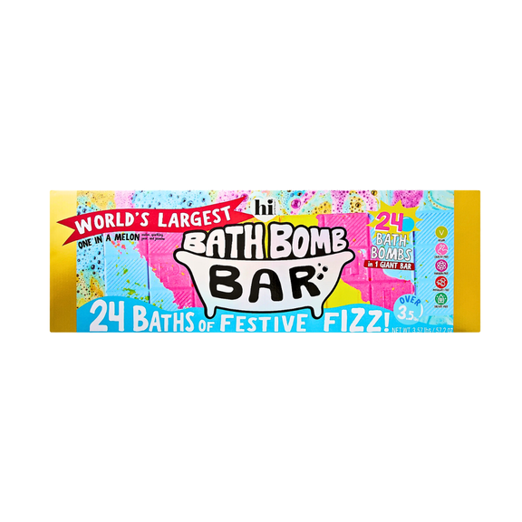 Hi Peach Layne Holiday 2024 World's Largest Bath Bomb Bar, One in a Melon Scent, 3.57 lbs