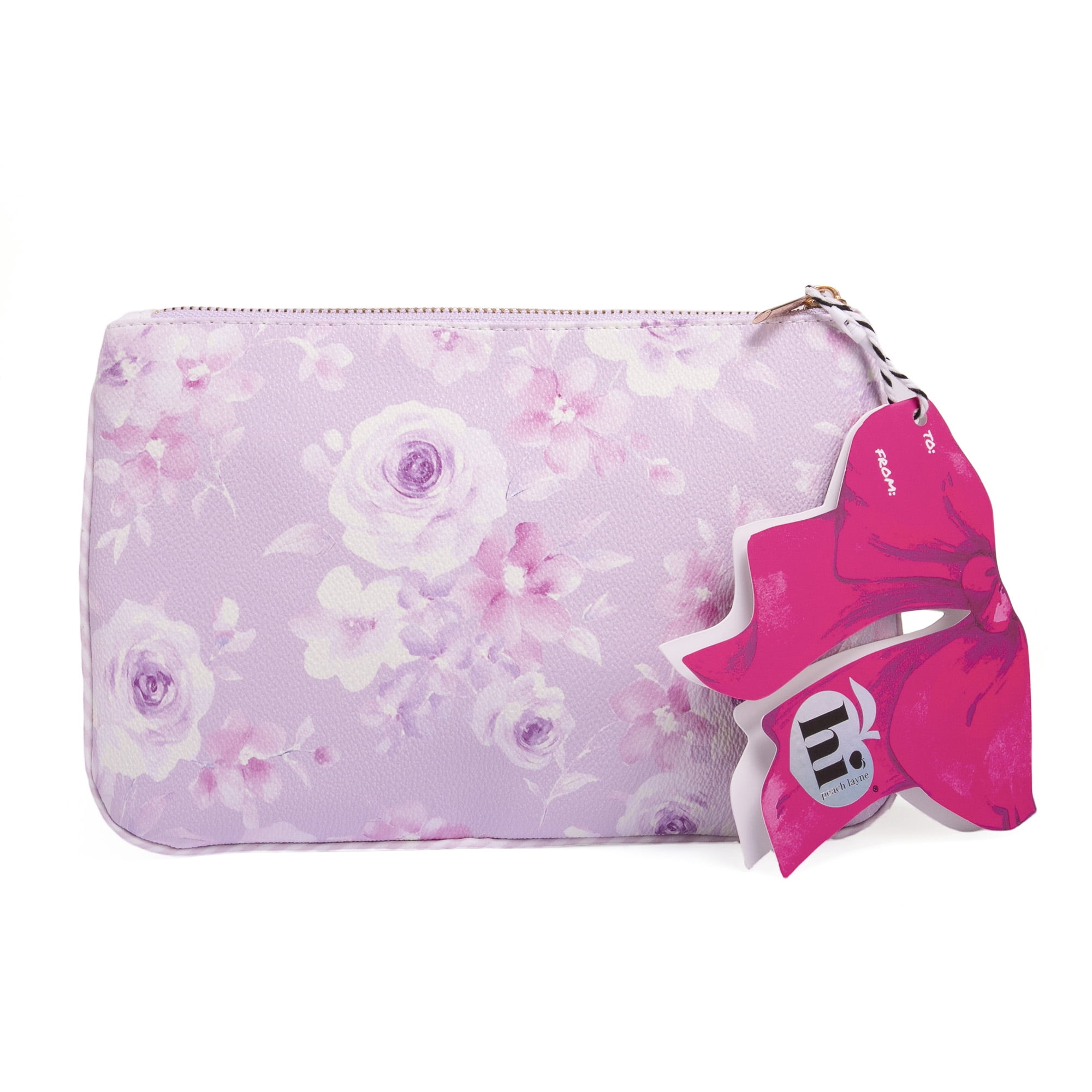 Hi Peach Layne, Mother's Day Gift, Purple Floral Large Zipper